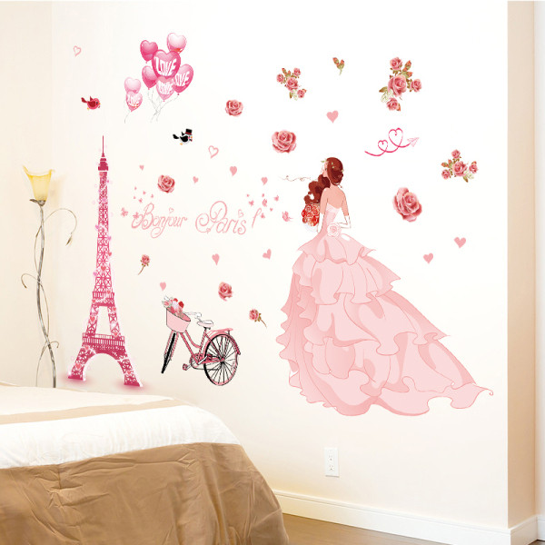 Vaikiškas lipdukas su princese – lipnus