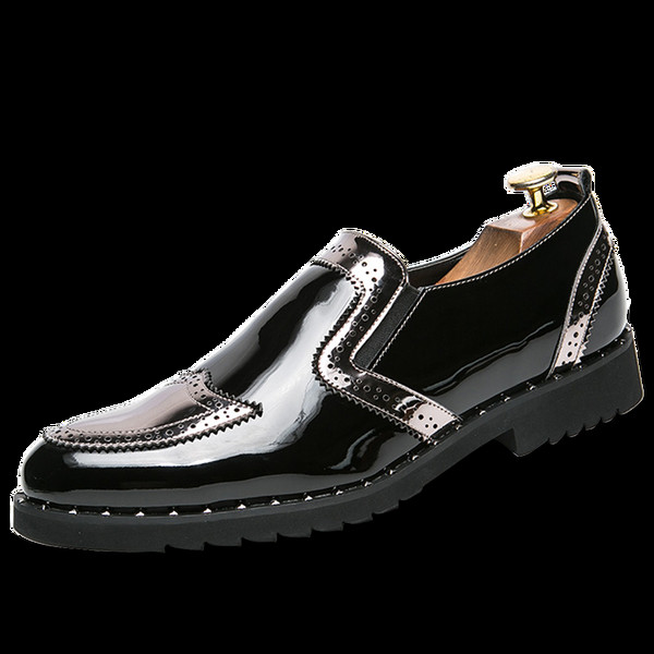 Lapos talpú férfi cipő öko bőrből, fekete színben