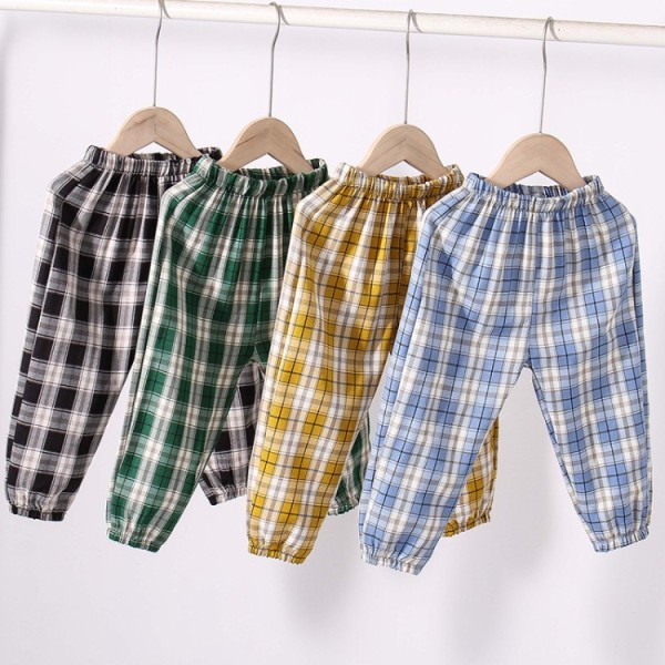 Modern, kockás gyereknadrág fiúknak és lányoknak egyaránt