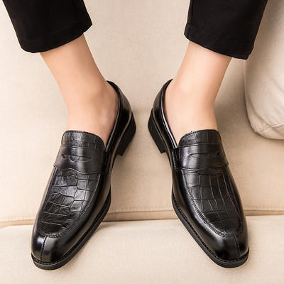 Öko bőrből készült férfi formális cipő - hegyes modell