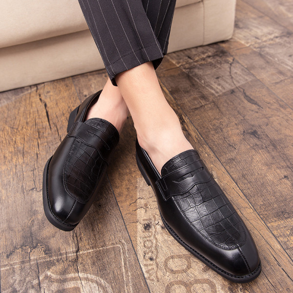 Öko bőrből készült férfi formális cipő - hegyes modell