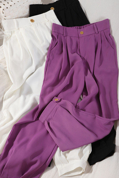 Nyári női nadrág elasztikus derékkal