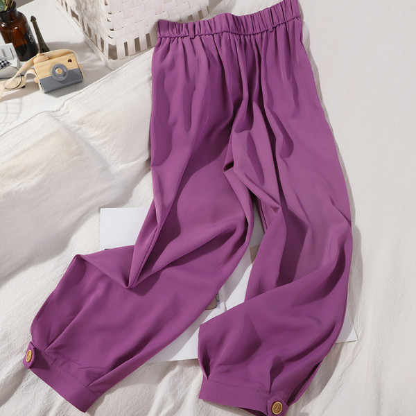 Nyári női nadrág elasztikus derékkal