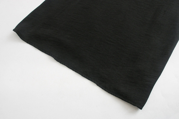 Hosszú női széles nadrág magas derékkal, fekete színben