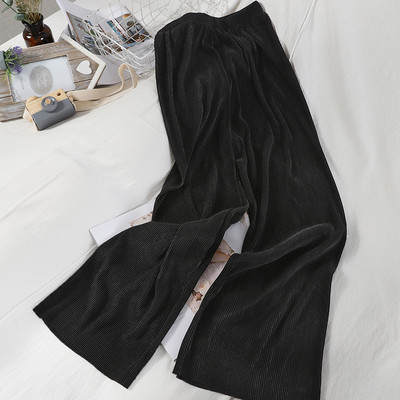 Modern női redős nadrág magas derékkal