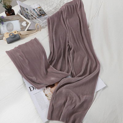 Modern női redős nadrág magas derékkal