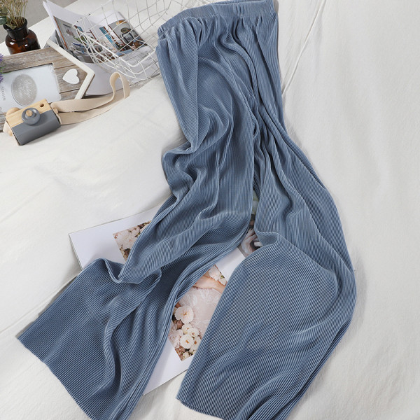 Modern női redős nadrág magas derékkal