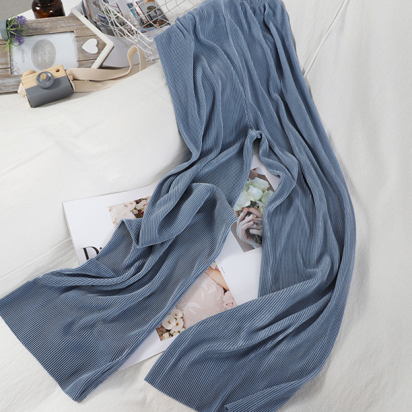 Modern női redős nadrág magas derékkal