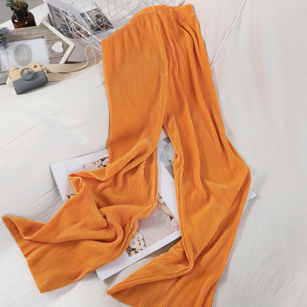 Modern női redős nadrág magas derékkal