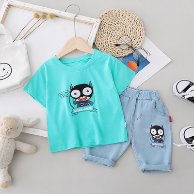 Set copii model nou pentru baieti blugi + bluza