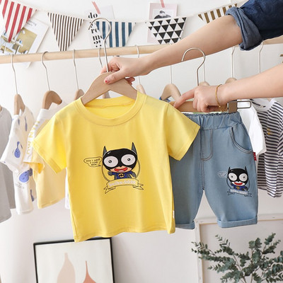 Set copii model nou pentru baieti blugi + bluza