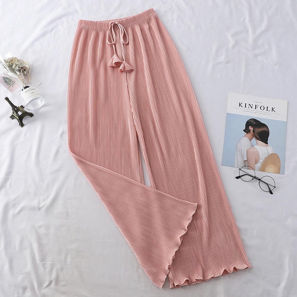 Redős női nadrág megkötővel és gumival