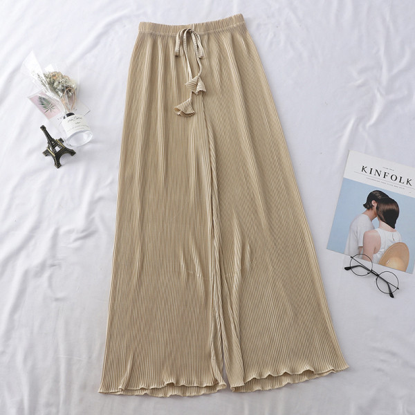 Redős női nadrág megkötővel és gumival