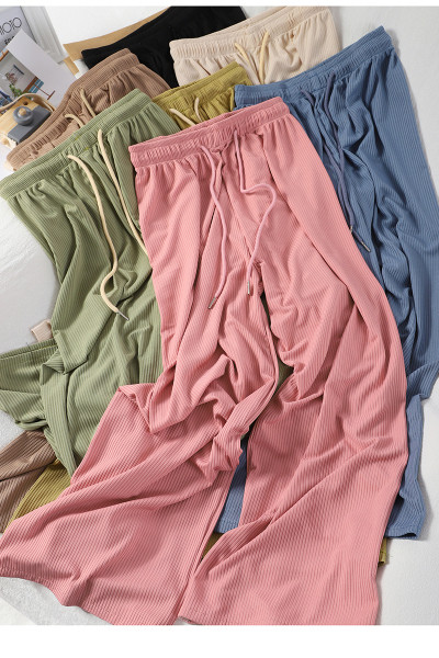 Naiste vabaaja püksid elastse vöökohaga