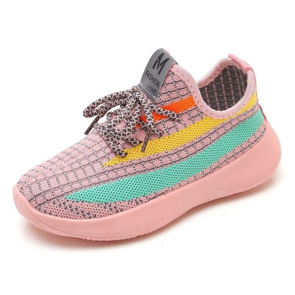 Αθλητικά και καθημερινά παιδικά αθλητικά παπούτσια με κορδόνια και χρωματιστό μοτίβο