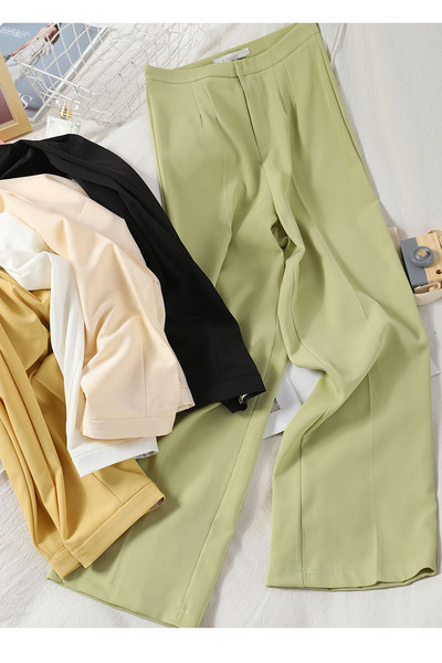 Modern női nadrág magas derékkal