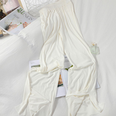 Lezser női széles nadrág magas derékkal