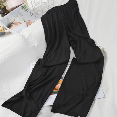 Lezser női széles nadrág magas derékkal