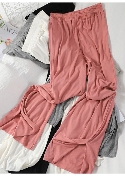 Lezser női széles nadrág magas derékkal