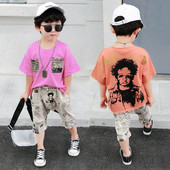 Új modell gyerek szett fiúknak kétrészes nadrág + blúz