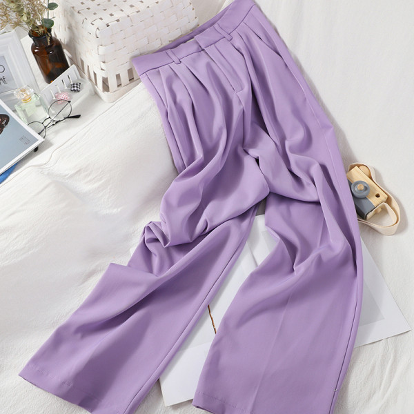 Modern női hosszú nadrág, magas derékkal