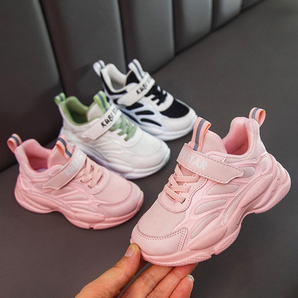 Alkalmi gyerek tornacipő vastag talppal, fűzővel és tapasszal tavaszra és nyárra