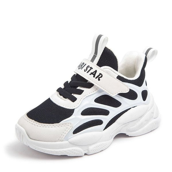 Alkalmi gyerek tornacipő vastag talppal, fűzővel és tapasszal tavaszra és nyárra