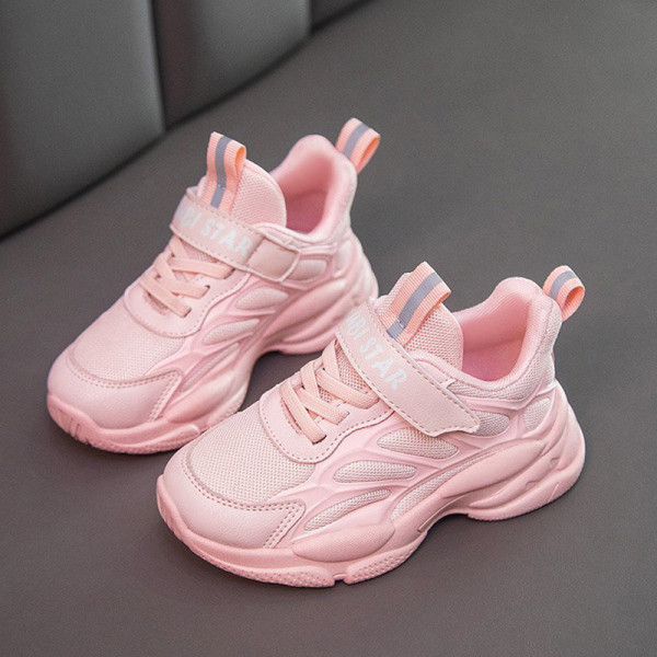 Alkalmi gyerek tornacipő vastag talppal, fűzővel és tapasszal tavaszra és nyárra