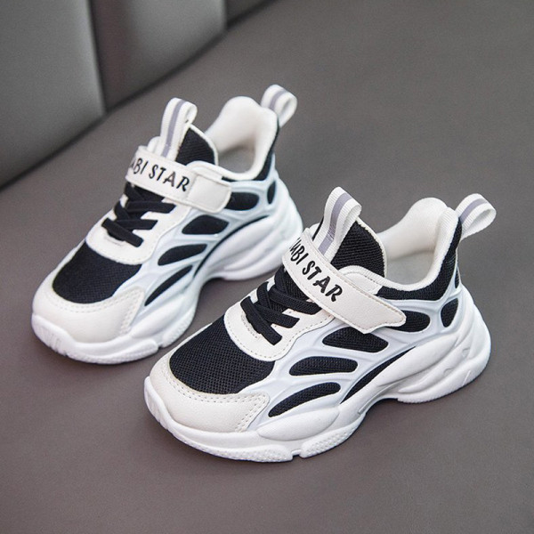 Alkalmi gyerek tornacipő vastag talppal, fűzővel és tapasszal tavaszra és nyárra