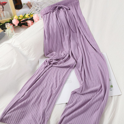 Alkalmi női nadrág fűzővel - széles modell