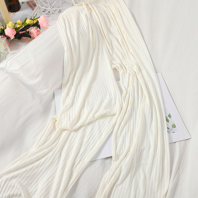 Alkalmi női nadrág fűzővel - széles modell