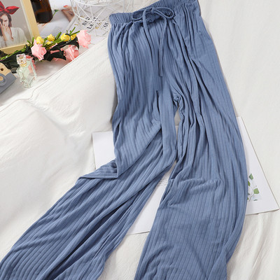 Alkalmi női nadrág fűzővel - széles modell