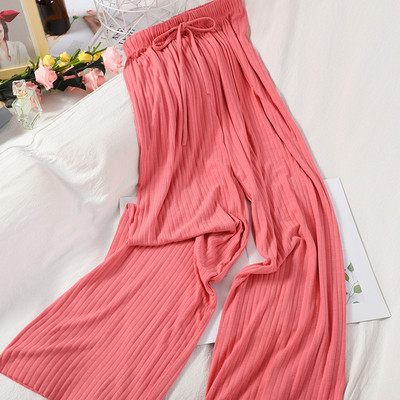 Alkalmi női nadrág fűzővel - széles modell