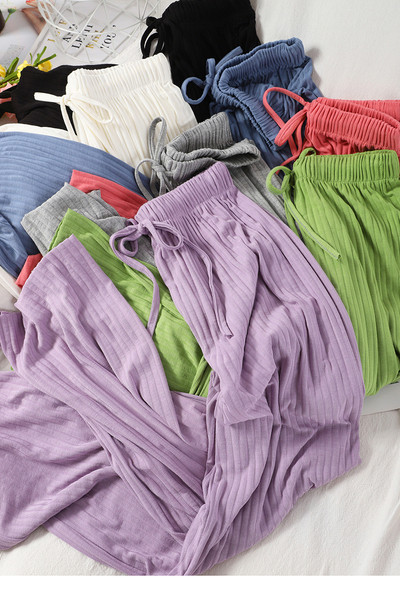 Alkalmi női nadrág fűzővel - széles modell