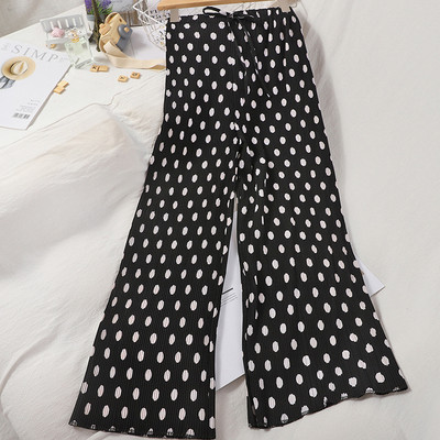 Hajtogatott női nadrág magas derékkal - két modell