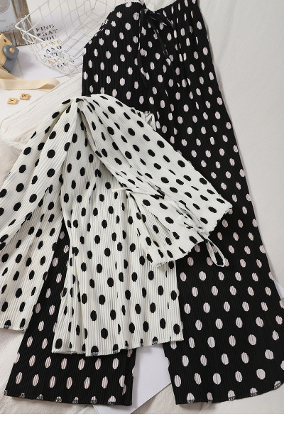 Hajtogatott női nadrág magas derékkal - két modell