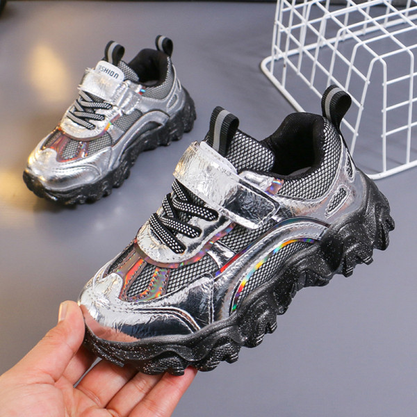 Adidași sport și de zi cu zi pentru copii cu efect strălucitor și autocolante