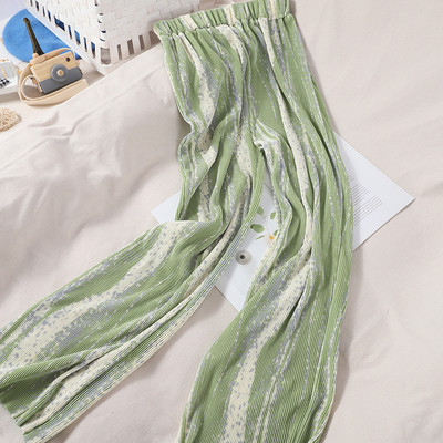 Rakott női nadrág gumírozással