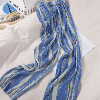 Rakott női nadrág gumírozással