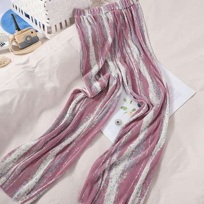 Rakott női nadrág gumírozással