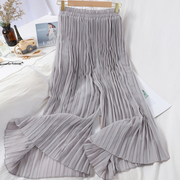 Redős női nadrág magas derékkal