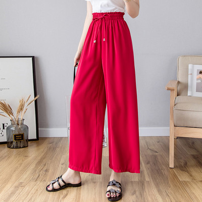 Modern női széles nadrág elasztikus derékkal