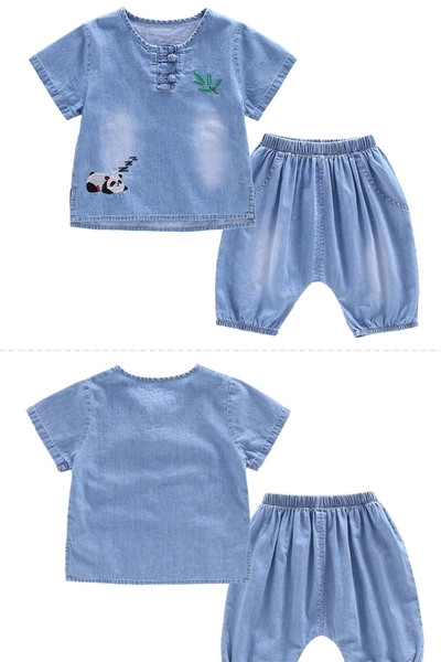 Új modell gyerek szett fiúknak farmerből kék színben