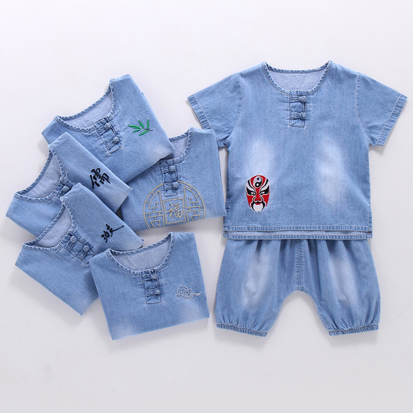 Új modell gyerek szett fiúknak farmerből kék színben