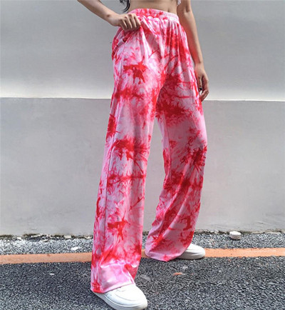 Modern női hosszú nadrág elasztikus derékkal