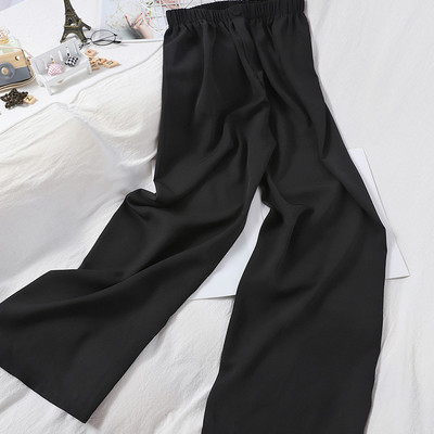 Naiste vabaaja püksid elastse - laia mudeliga