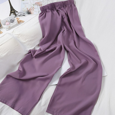 Naiste vabaaja püksid elastse - laia mudeliga