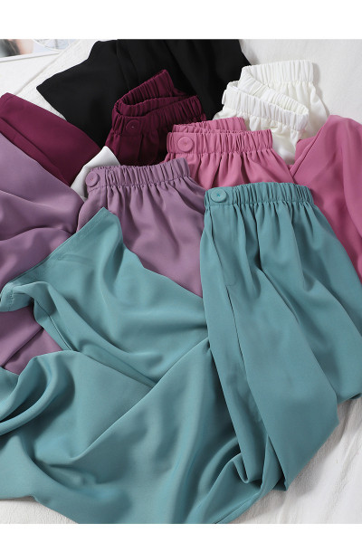 Naiste vabaaja püksid elastse - laia mudeliga