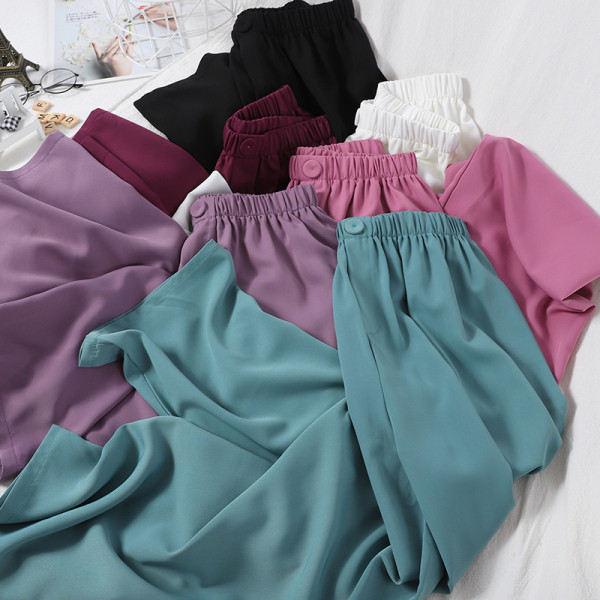 Naiste vabaaja püksid elastse - laia mudeliga