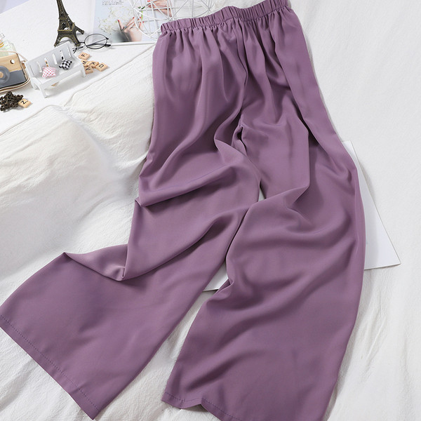 Naiste vabaaja püksid elastse - laia mudeliga